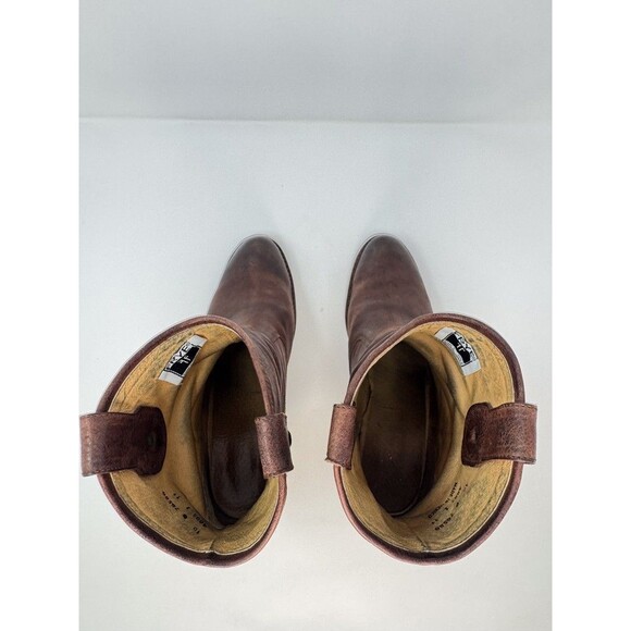FRYE Jackie Womens Western Boots Brown Leather Button Short Booties Heeled US 11 - Picture 10 of 12
